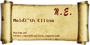 Meláth Ellina névjegykártya